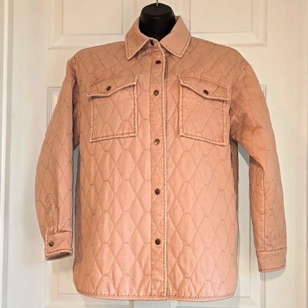 Joie Quilted Blush Pink Quilted Jacket Size XS